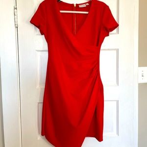 Bisou bisou red asymmetrical dress